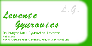 levente gyurovics business card